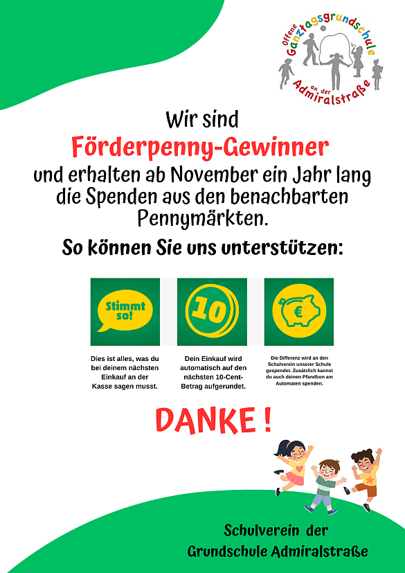 Die Urkunde vom Förderpenny-Gewinn. 