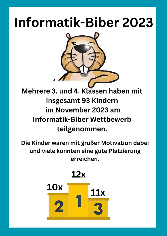 Ein Flyer für den Wettbewerb Informatik-Biber.