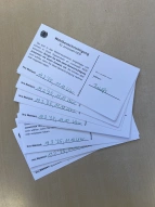 Wahlberechtigungszettel bei den Juniorwahlen Kids.